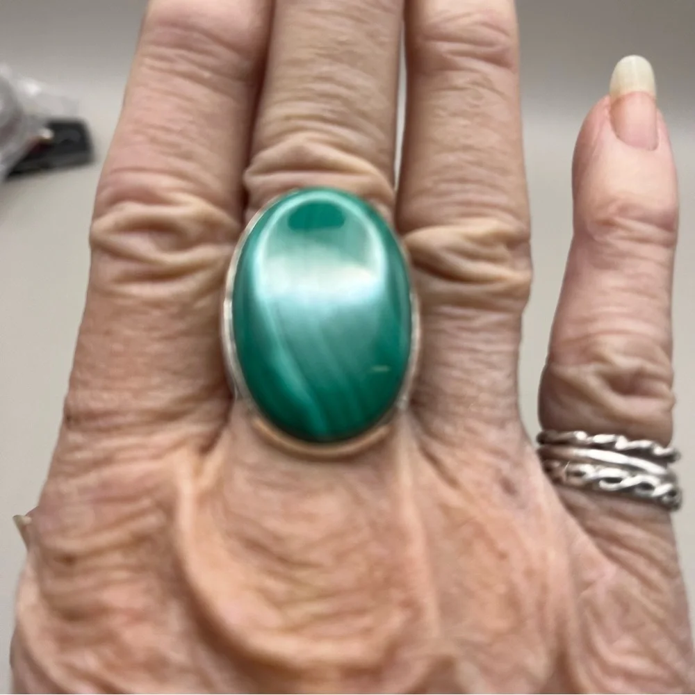 Sterling Silver Malachite Ring